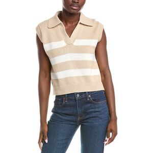Velvet By Graham & Spencer Womens Cashmere-Blend Sweater, Tan